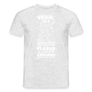 Volleyball Beachvolleyball Geschenk Strand - Männer T-Shirt - Grau meliert - Vorne - AI Model Male 178 dark (178cm)