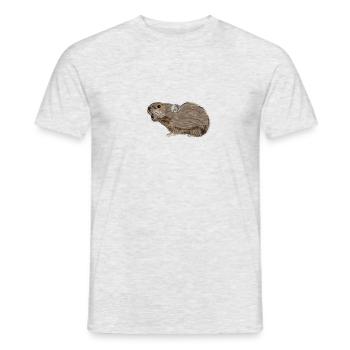 Design mignon avec un pika/lapin siffleur - T-shirt homme - gris chiné - Devant - AI Model Male 178 dark (178cm)