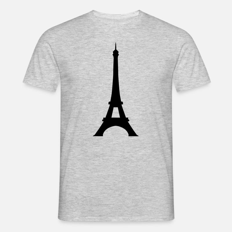 Eiffelturm - Männer T-Shirt - Grau meliert