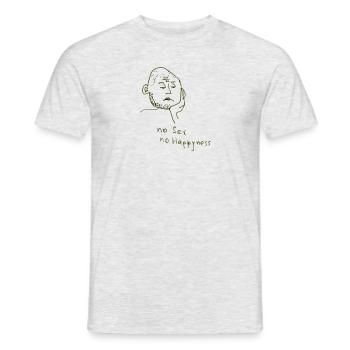Pas de bonheur sans sexe - T-shirt homme - gris chiné - Devant - AI Model Male 178 dark (178cm)