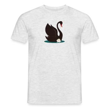 Schwan - Männer T-Shirt - Grau meliert - Vorne - AI Model Male 178 dark (178cm)