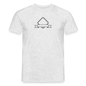 schild warnung achtung danger gefahr vorsicht hinw - Männer T-Shirt - Grau meliert - Vorne - AI Model Male 178 dark (178cm)