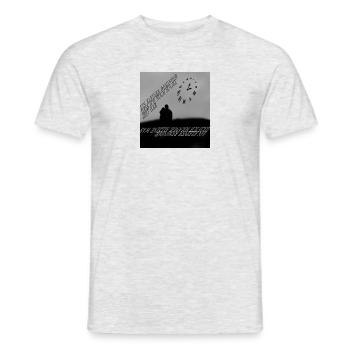 Zeit ist vergänglich… - Männer T-Shirt - Grau meliert - Vorne - AI Model Male 178 dark (178cm)