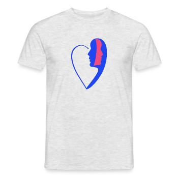 la vie en rose fond B 1 - T-shirt homme - gris chiné - Devant - AI Model Male 178 dark (178cm)