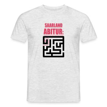 Abitur Abschluss Prüfung Sprüche lustig Saarland - Männer T-Shirt - Grau meliert - Vorne - AI Model Male 178 dark (178cm)