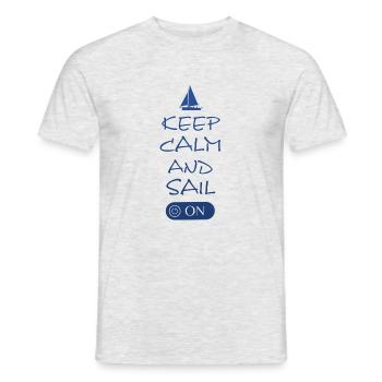 Spruch für Segler, Sailing, Boat - Männer T-Shirt - Grau meliert - Vorne - AI Model Male 178 dark (178cm)