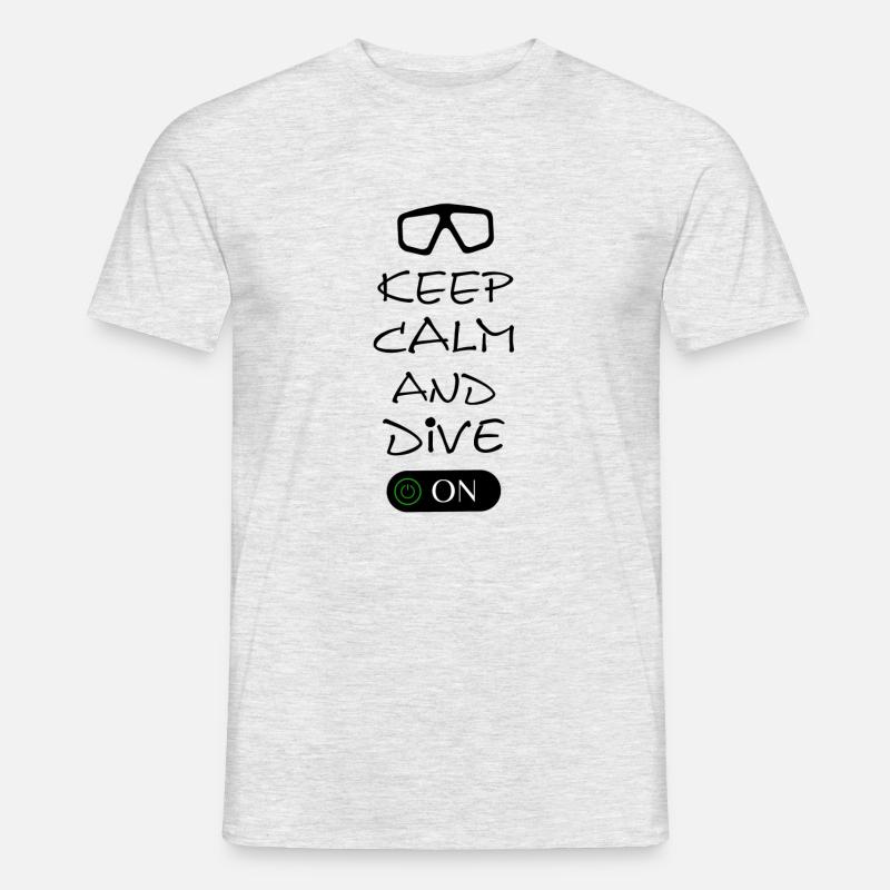 Diving Tauchen Taucherbrille - Männer T-Shirt - Grau meliert