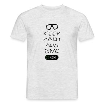 Tauchen Spruch Geschenk Diving Taucherbrille - Männer T-Shirt - Grau meliert - Vorne - AI Model Male 178 dark (178cm)