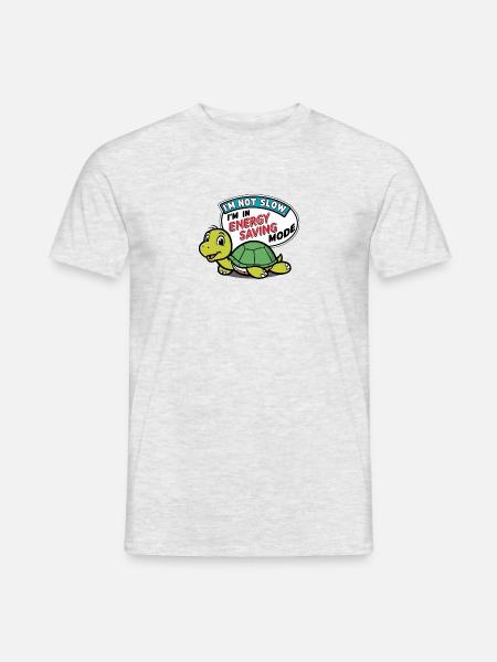 Ich bin nicht faul - Männer T-Shirt - Grau meliert