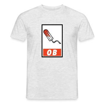 OB - Ey - Men's T-Shirt - heather grey - Front - AI Model Male 178 dark (178cm)