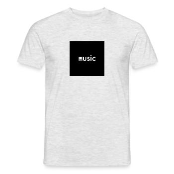 Music - Men's T-Shirt - heather grey - Front - AI Model Male 178 dark (178cm)