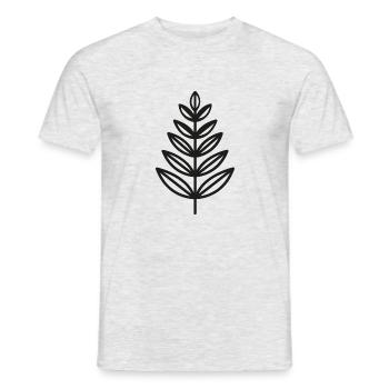 Leaf - Men's T-Shirt - heather grey - Front - AI Model Male 178 dark (178cm)