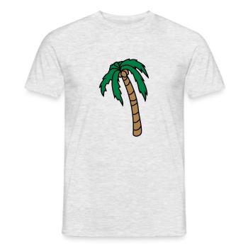 Hängende Palme Design - Männer T-Shirt - Grau meliert - Vorne - AI Model Male 178 dark (178cm)