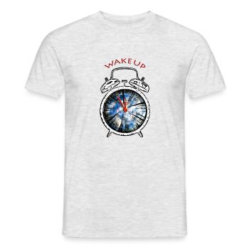 Klima Schutz, Naturschutz, Klimawandel - Männer T-Shirt - Grau meliert - Vorne - AI Model Male 178 dark (178cm)