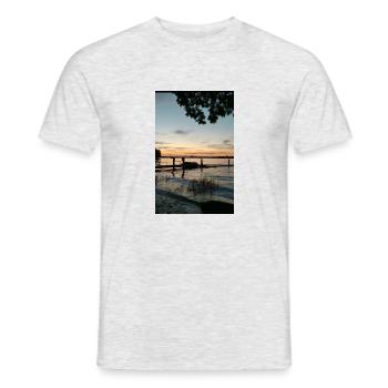 Sonnenuntergang - Männer T-Shirt - Grau meliert - Vorne - AI Model Male 178 dark (178cm)