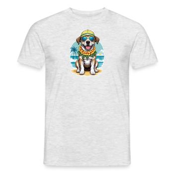 Vacances pour chiens Vacances pour chiens Île d’Hawaï Mer - T-shirt homme - gris chiné - Devant - AI Model Male 178 dark (178cm)