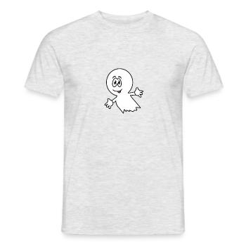 Gespenst - Männer T-Shirt - Grau meliert - Vorne - AI Model Male 178 dark (178cm)