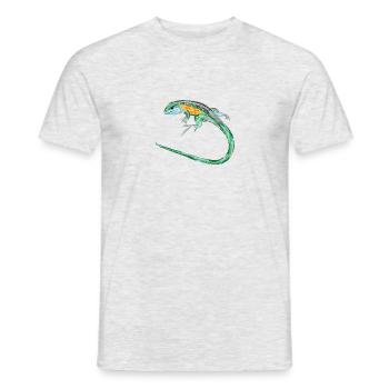 Tüpfelrennechse / Rainbow Whiptail I - Männer T-Shirt - Grau meliert - Vorne - AI Model Male 178 dark (178cm)