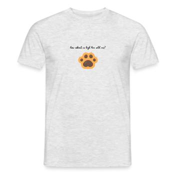 Tierliebe PAWS - Männer T-Shirt - Grau meliert - Vorne - AI Model Male 178 dark (178cm)