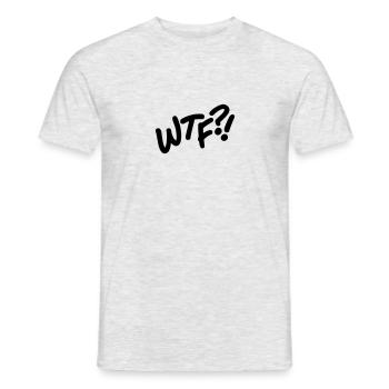 WTF - Männer T-Shirt - Grau meliert - Vorne - AI Model Male 178 dark (178cm)
