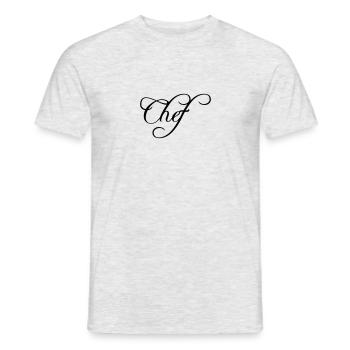 Chef Koch Chefkoch Mütze Logo Text Sternekoch - Männer T-Shirt - Grau meliert - Vorne - AI Model Male 178 dark (178cm)