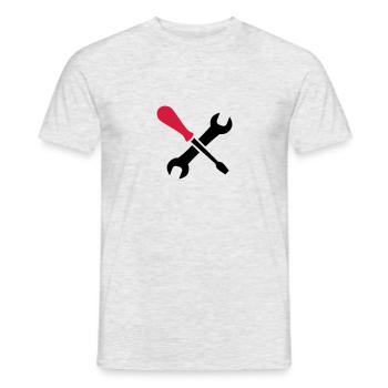 tools - Men's T-Shirt - heather grey - Front - AI Model Male 178 dark (178cm)