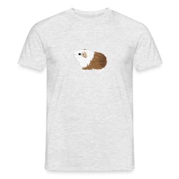 Design mit einem Glatthaar-Meerschweinchen 2 - Männer T-Shirt - Grau meliert - Vorne - AI Model Male 178 dark (178cm)