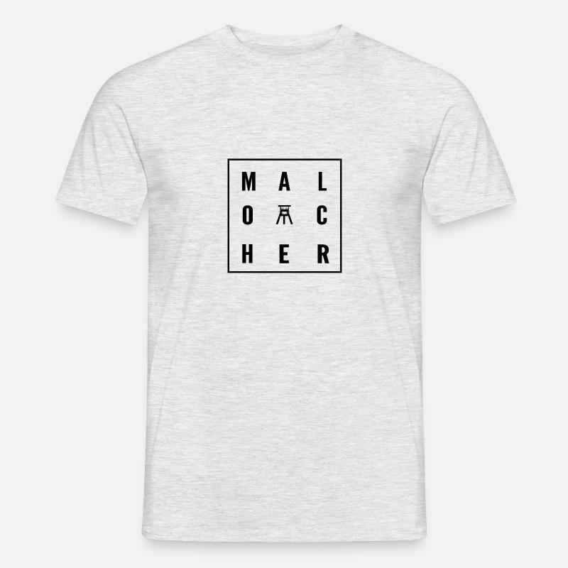 Malocher mit Förderturm - Männer T-Shirt - Grau meliert
