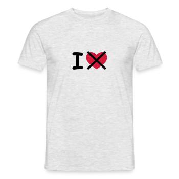 I Hate - Männer T-Shirt - Grau meliert - Vorne - AI Model Male 178 dark (178cm)