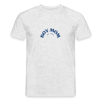 Boy Mom est. 2024 - Männer T-Shirt - Grau meliert - Vorne - AI Model Male 178 dark (178cm)