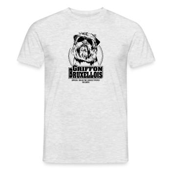 GRIFFON BRUXELLOIS coolest people dogs saying - Men's T-Shirt - heather grey - Front - AI Model Male 178 dark (178cm)