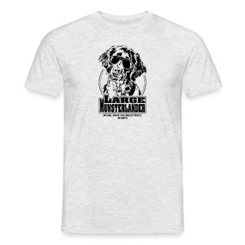 LARGE MUNSTERLANDER coolest people Hunde Spruch - Männer T-Shirt - Grau meliert - Vorne - AI Model Male 178 dark (178cm)