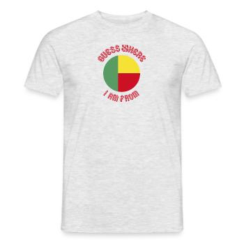 Guess where I come from / Benin - Men's T-Shirt - heather grey - Front - AI Model Male 178 dark (178cm)