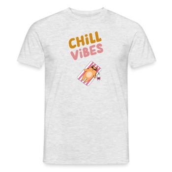 Chill Vibes - Men's T-Shirt - heather grey - Front - AI Model Male 178 dark (178cm)