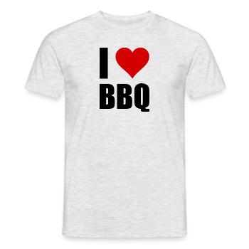 BBQ - Männer T-Shirt - Grau meliert - Vorne - AI Model Male 178 dark (178cm)
