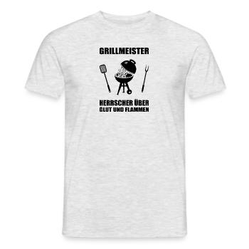 BBQ - Männer T-Shirt - Grau meliert - Vorne - AI Model Male 178 dark (178cm)