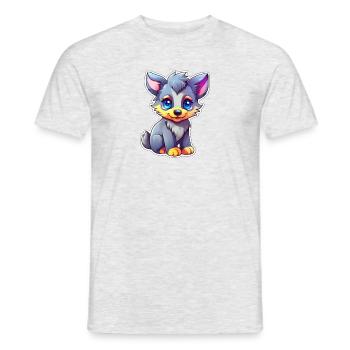 Sweet Wolf - Men's T-Shirt - heather grey - Front - AI Model Male 178 dark (178cm)