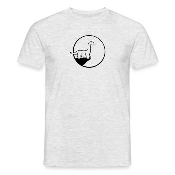rund klippe mond nacht heulen wolf werwolf langhal - Männer T-Shirt - Grau meliert - Vorne - AI Model Male 178 dark (178cm)