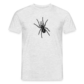 Une grosse araignée rampe au-dessus de vous - T-shirt homme - gris chiné - Devant - AI Model Male 178 dark (178cm)