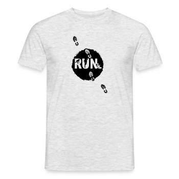 Statement run - Men's T-Shirt - heather grey - Front - AI Model Male 178 dark (178cm)