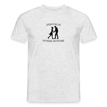 J'peux pas j'ai patinage artistique - T-shirt homme - gris chiné - Devant - AI Model Male 178 dark (178cm)