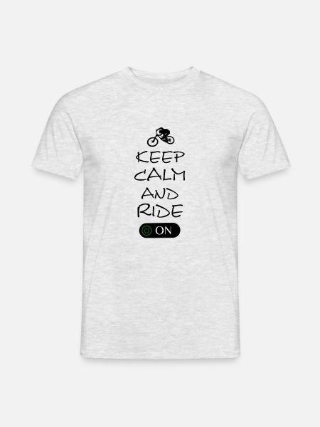 Biken - Männer T-Shirt - Grau meliert