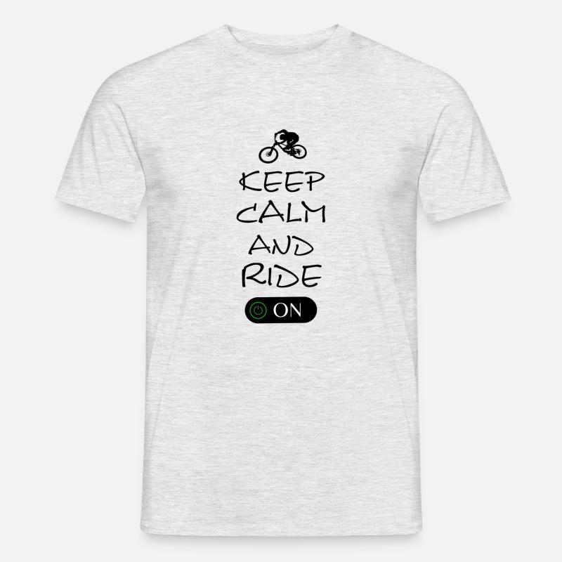 Biken - Männer T-Shirt - Grau meliert