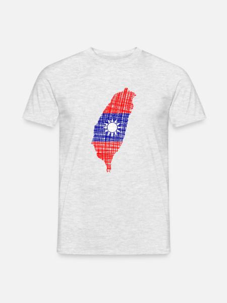 Taiwan - Männer T-Shirt - Grau meliert