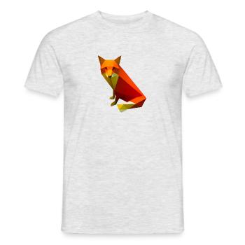 Fox - Männer T-Shirt - Grau meliert - Vorne - AI Model Male 178 dark (178cm)