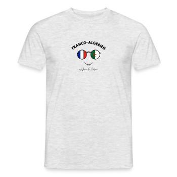 Franco-algérien et fier de l'être - T-shirt homme - gris chiné - Devant - AI Model Male 178 dark (178cm)