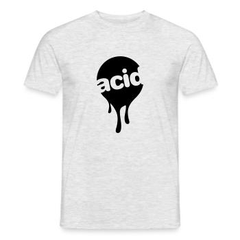 ACID - Männer T-Shirt - Grau meliert - Vorne - AI Model Male 178 dark (178cm)