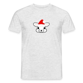Lapin noel - T-shirt homme - gris chiné - Devant - AI Model Male 178 dark (178cm)