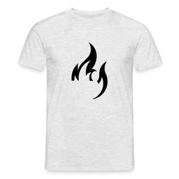 flamme - Männer T-Shirt - Grau meliert - Vorne - AI Model Male 178 dark (178cm)