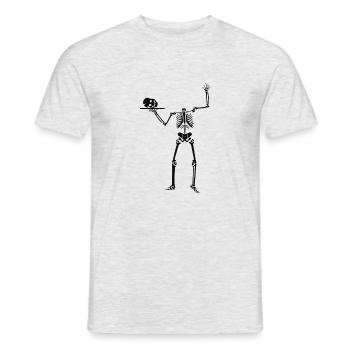 squelette - T-shirt homme - gris chiné - Devant - AI Model Male 178 dark (178cm)